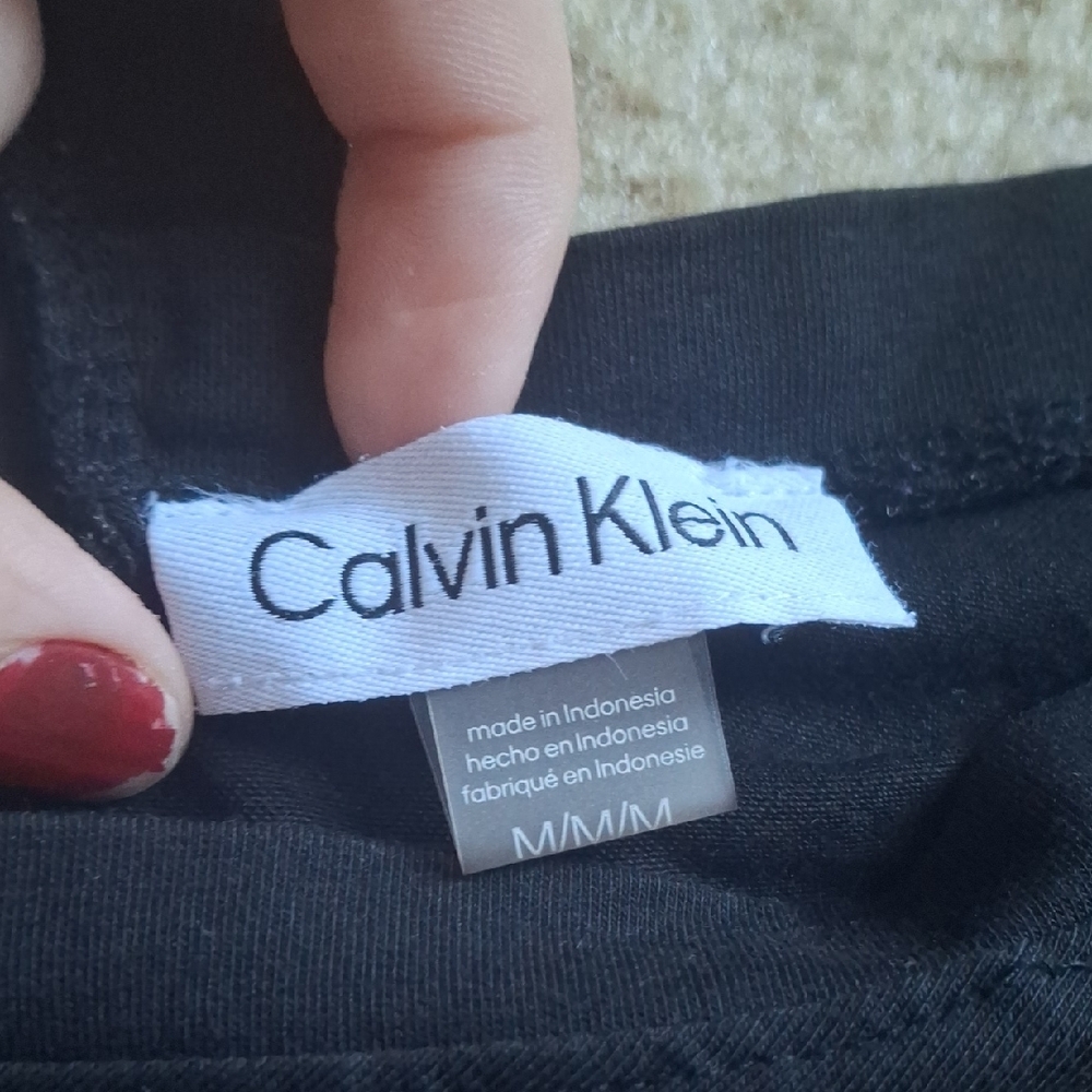 Calvin Klein Black Sleeveless Jumpsuit with Gold Logo - Picture 2 of 3